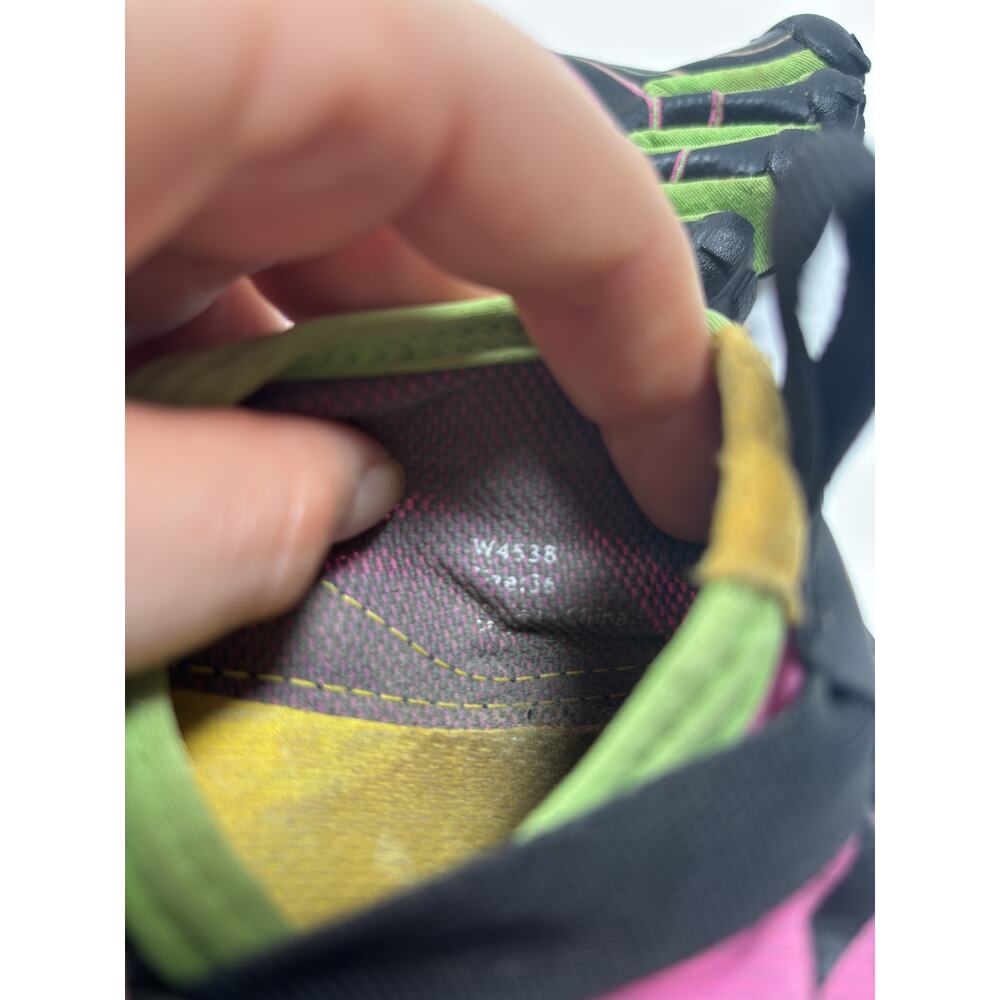Vibram Spyridon Toe Shoes Womens 36 6.5-7 Black Pink Green Fivefingers Mesh - Picture 11 of 11